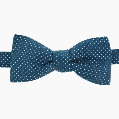 Mid blue Venezia Silk bow tie