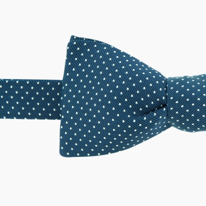 Mid blue Venezia Silk Bow Tie
