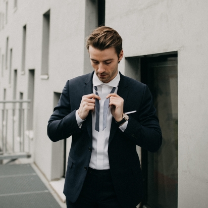 Nœud Papillon soie Milano bleu marine