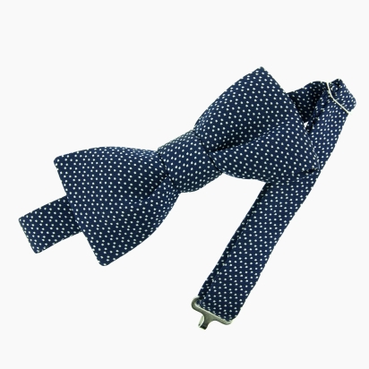 Navy blue Milano Silk Bow Tie