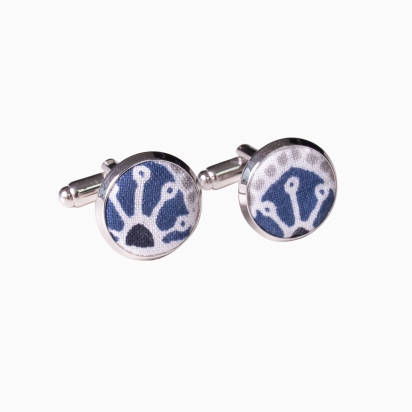 Navy blue Manco Cufflinks 2