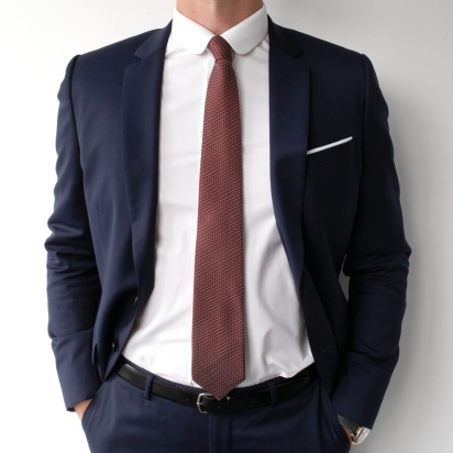 Burgundy Milano Silk Tie