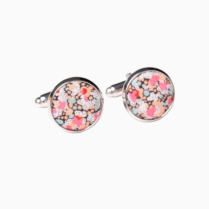 Boutons de manchette Liberty Pepper pivoine / vert d'eau 2