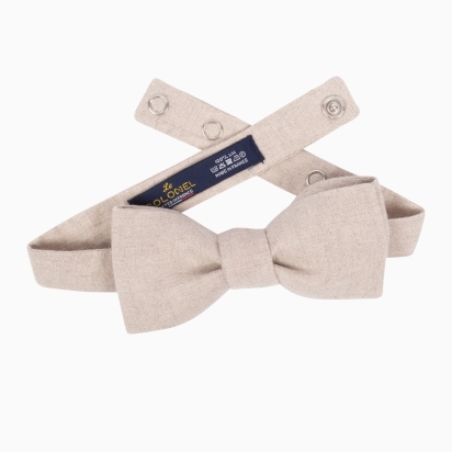 Noeud papillon Lin naturel ficelle