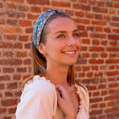 Liberty Strawberry Thief Headband in Emerald 2