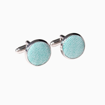 Green Oxford cufflinks 2