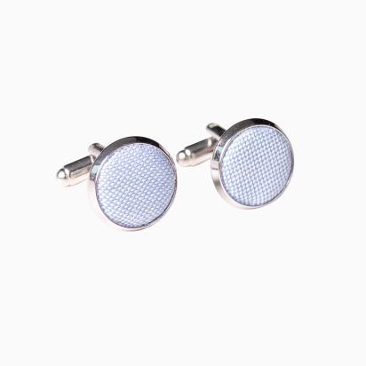 Sky blue Oxford Cufflinks 2