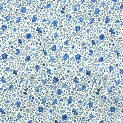Tissu au mètre Liberty Camille bleu outremer