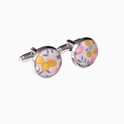 Boutons de manchette Liberty Wiltshire pamplemousse 2