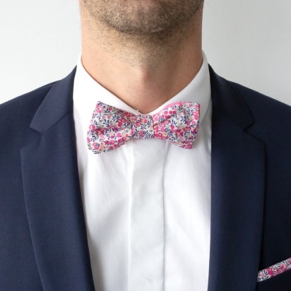 Liberty Redcurrant Wiltshire Bow Tie 2