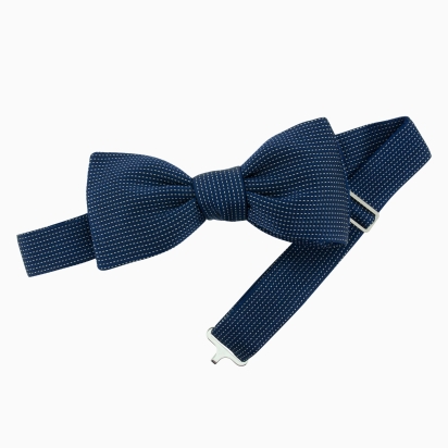 Midnight Blue Fiorenza Silk Bow Tie