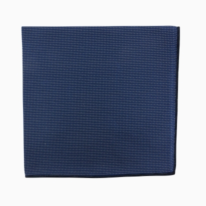 Midnight Blue Fiorenza Silk Pocket Square