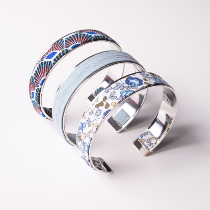 Silver Bracelet - Choose 1 fabric 2