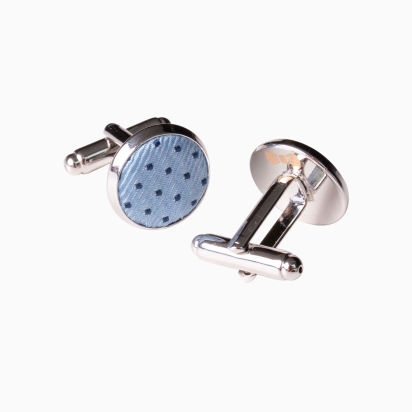 Boutons de manchette Soie Venezia bleu ciel