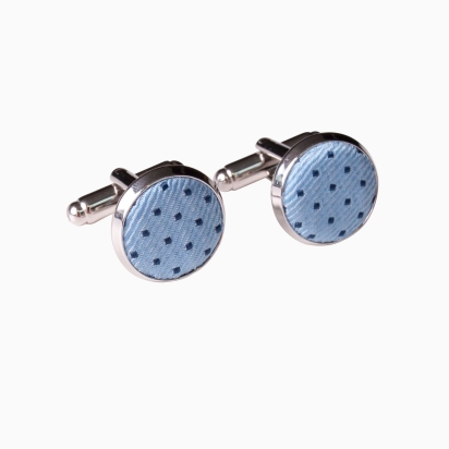 Light Blue Venezia Silk Cufflinks