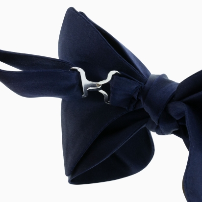 Noeud papillon Cocktail Soie bleu marine