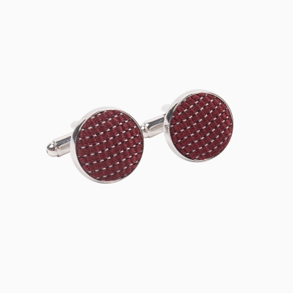 Burgundy Fiorenza Silk cufflinks