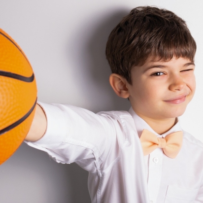 Nude Orange Kid's Bow Tie 2