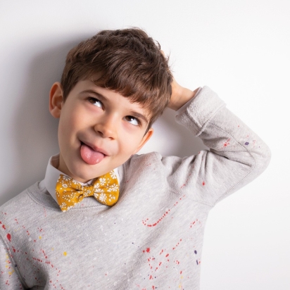 Liberty Mustard Capel Kid Bow Tie 2