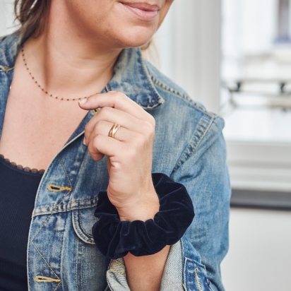 Blue Velvet Scrunchie