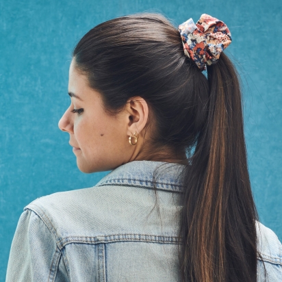 Liberty Thorpe Burnt Orange Scrunchie 2