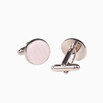Pink Souffle Silk Cufflinks