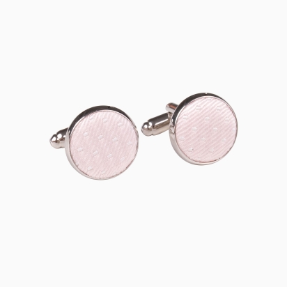 Pink Souffle Silk Cufflinks 2