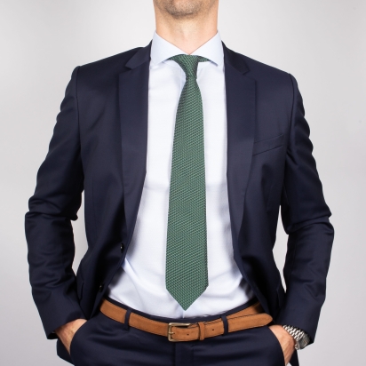 Green Milano Silk Tie 2