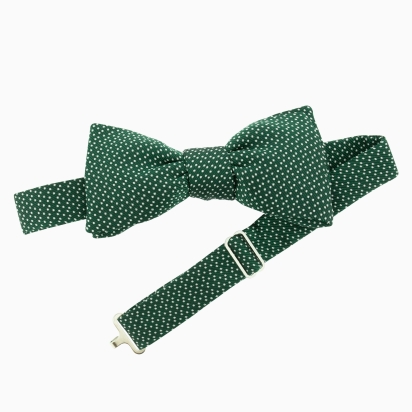 Noeud papillon Soie Milano vert houx