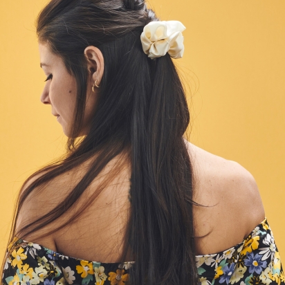 Champagne Silk Scrunchie