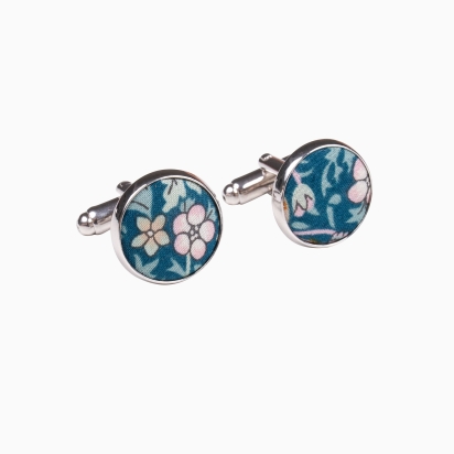 Liberty Strawberry Thief Cufflinks Green 2