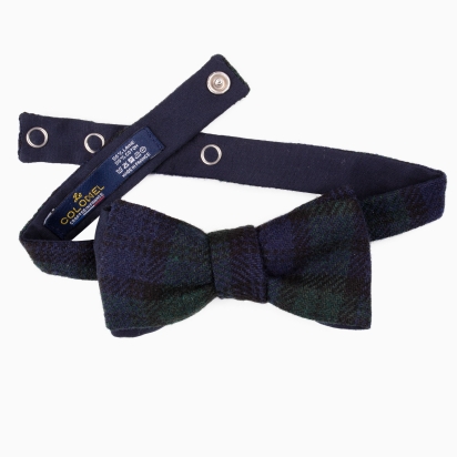 Noeud papillon Laine Nottingham bleu...