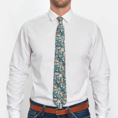Liberty Emerald Strawberry Thief Tie 2