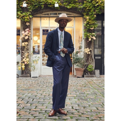 Cravate Liberty Strawberry Thief vert...