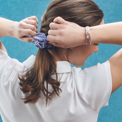 Bracelet laiton doré - Soie Liberty...