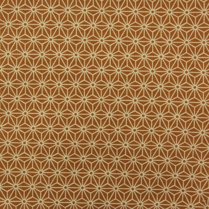 Terracotta Asanoha Japanese fabric per meter
