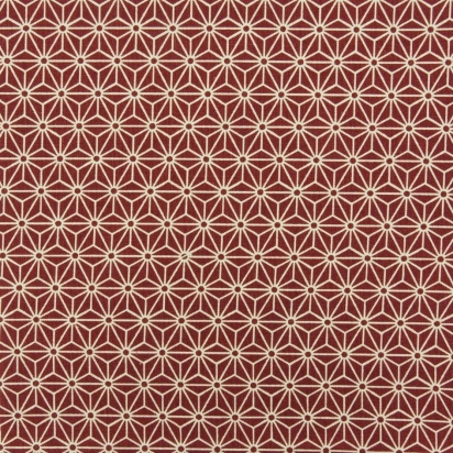 Burgundy Asanoha fabric per meter