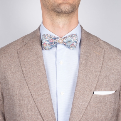 Liberty Grey blue Strawberry Thief Bow Tie 2