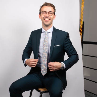 Liberty Grey Blue Strawberry Thief Tie