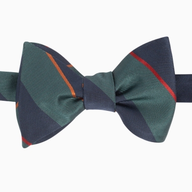 Biella Stripe Silk Bow Tie