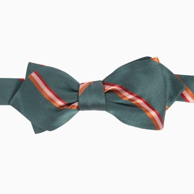 Monza Stripe Silk Bow Tie