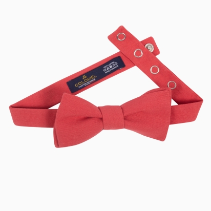 Sandalwood Red Slim Bow Tie