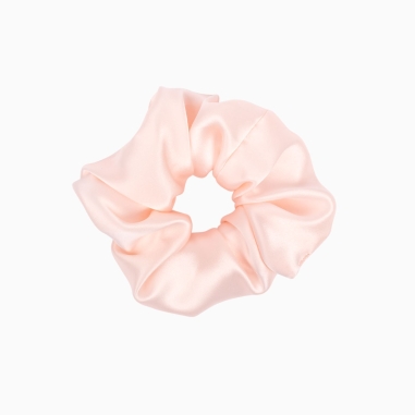 Pale Pink Silk Scrunchie