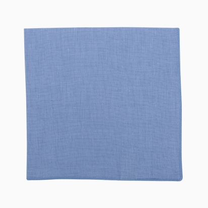 Cornflower Blue Linen Pocket Square