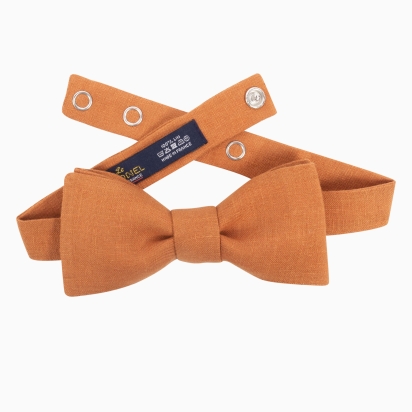 Saffron Linen Bow Tie