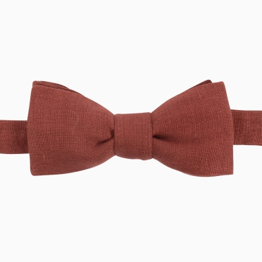 Brick Linen Bow Tie