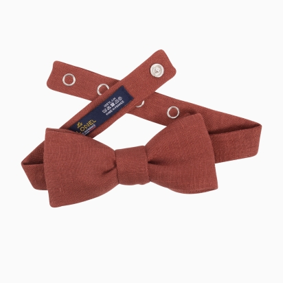 Brick Linen Bow Tie