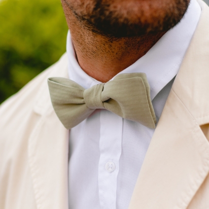 Agave Seersucker Bow Tie 2