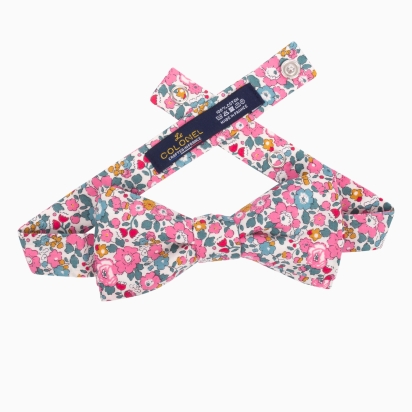 Liberty Pink Green Betsy Ann Bow Tie