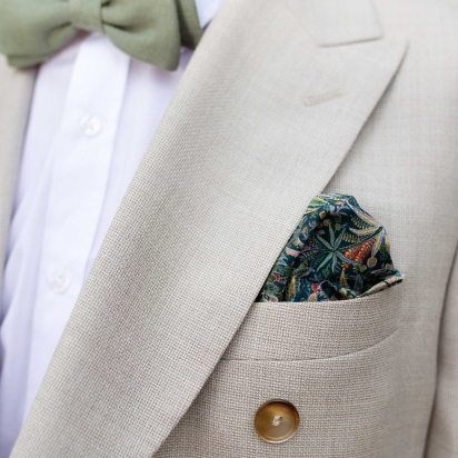 Liberty Green Havana Pocket Square 2